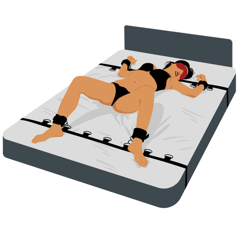 Bed Restraint, BDSM Bed Restraints Set Bondage, Bed Bondage